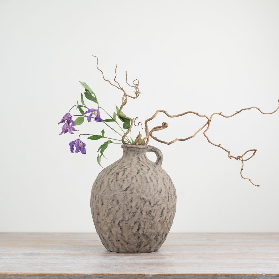 Ceramic Jug Vase 25.5cm Elegant Home & Garden Decorative Plant Holder