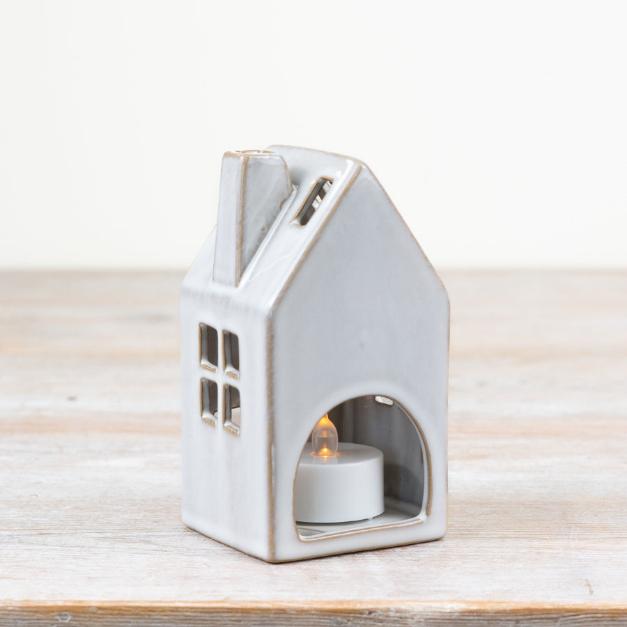 12cm Candle House Holder – Ceramic Tealight Lantern for Cozy Home Décor