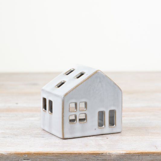 8.2cm Candle House Holder – Ceramic Tealight Lantern for Cozy Home Décor