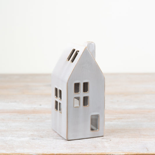 15.5cm Candle House Holder – Ceramic Tealight Lantern for Cozy Home Décor