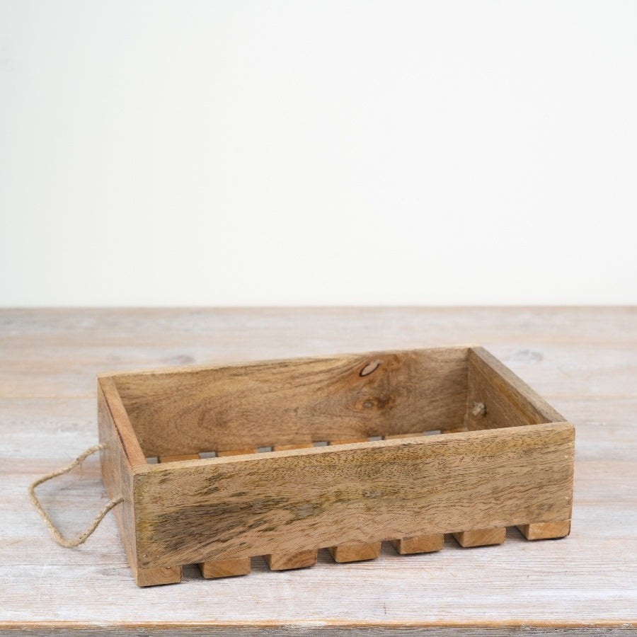 Slatted Wooden Tray, 30cm