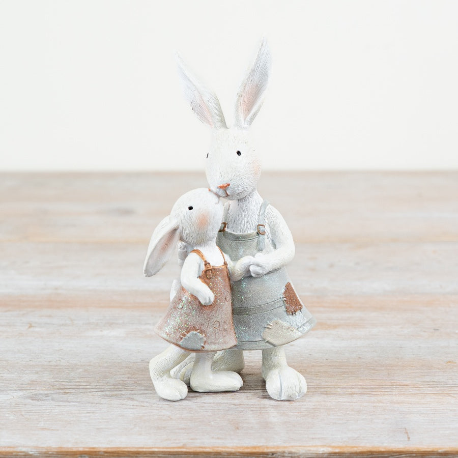 Mother & Daughter Rabbit Décor, 18cm