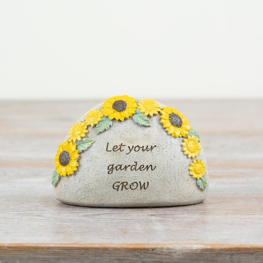 Let Your Garden Grow Sunflower Garden Plaque, 10cm