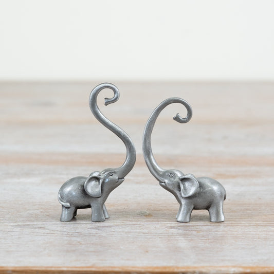 Pewter Elephant Ring Holder – Decorative Jewellery Stand Trinket Holder Bedroom Dressing Table Decor