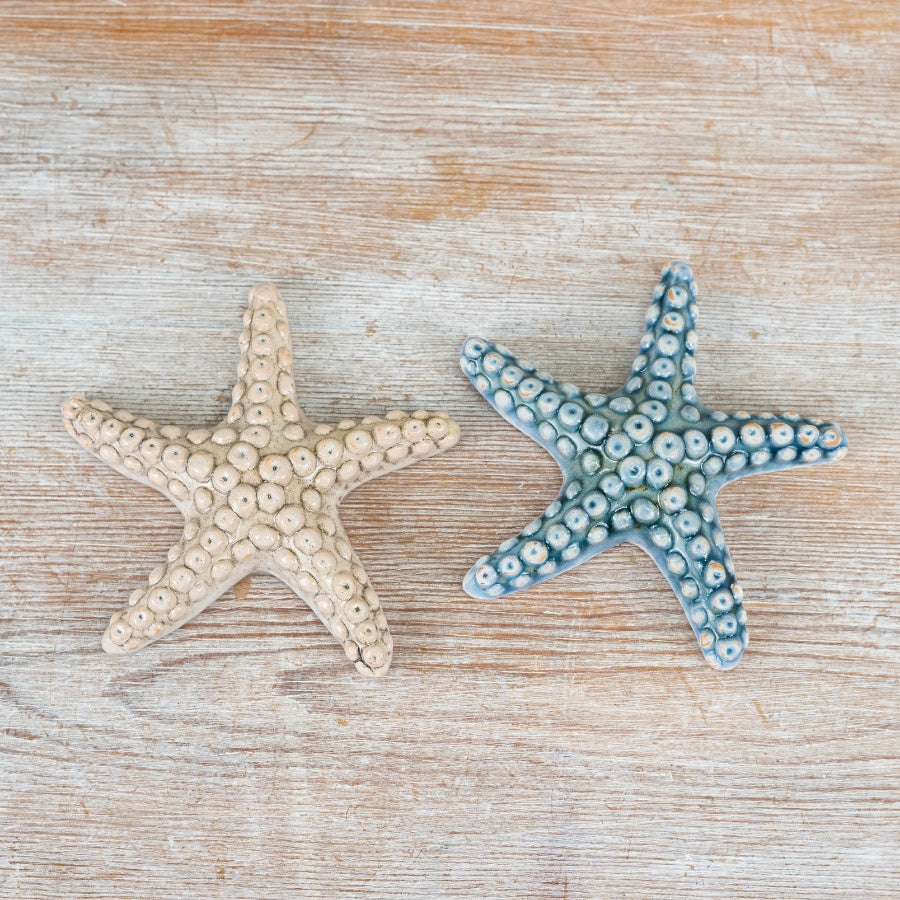 2/A Blue /Cream Starfish Deco, 12.2cm
