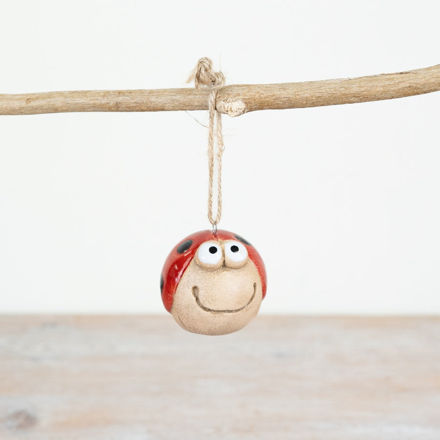 Smiley Face Lady Bug Hanger, 5.5cm