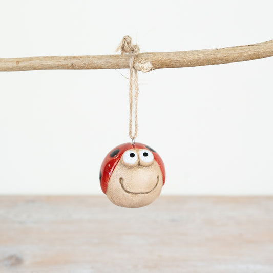 Smiley Face Lady Bug Hanger, 5.5cm