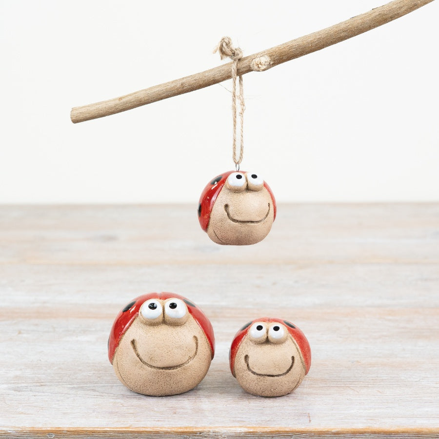 Smiley Face Lady Bug Hanger, 5.5cm