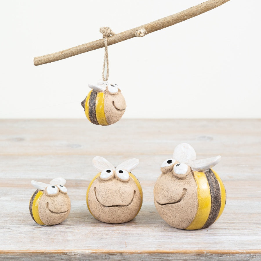 Round Bumble Bee Deco, 8cm