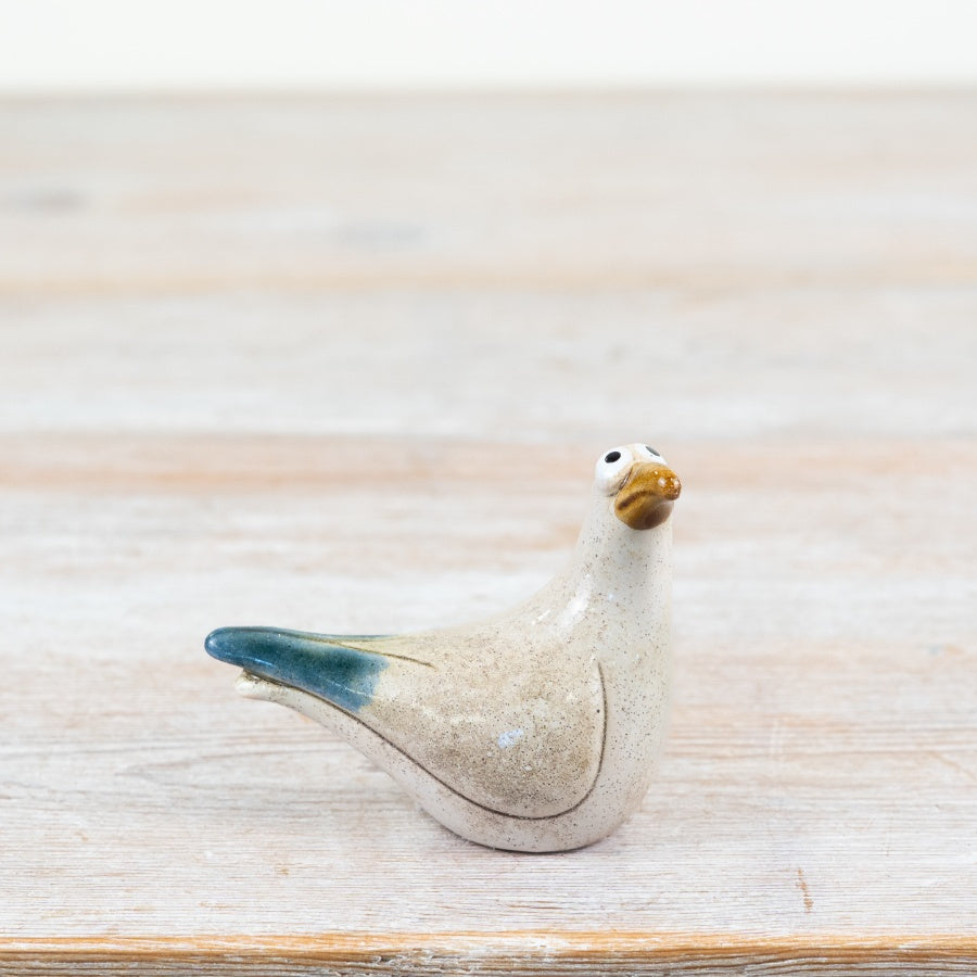 Sea Blue Seagull Ornament 7.5cm – Coastal Bird Figurine for Home Décor
