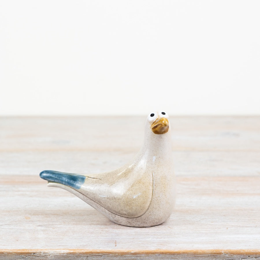 Sea Blue Seagull Ornament 12.5cm – Coastal Bird Figurine for Home Décor