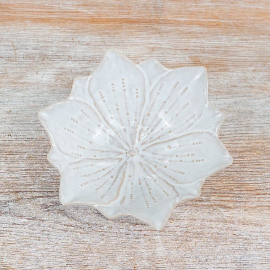 Flower Trinket Dish 13cm – Floral Jewellery Holder Decorative Home Accent