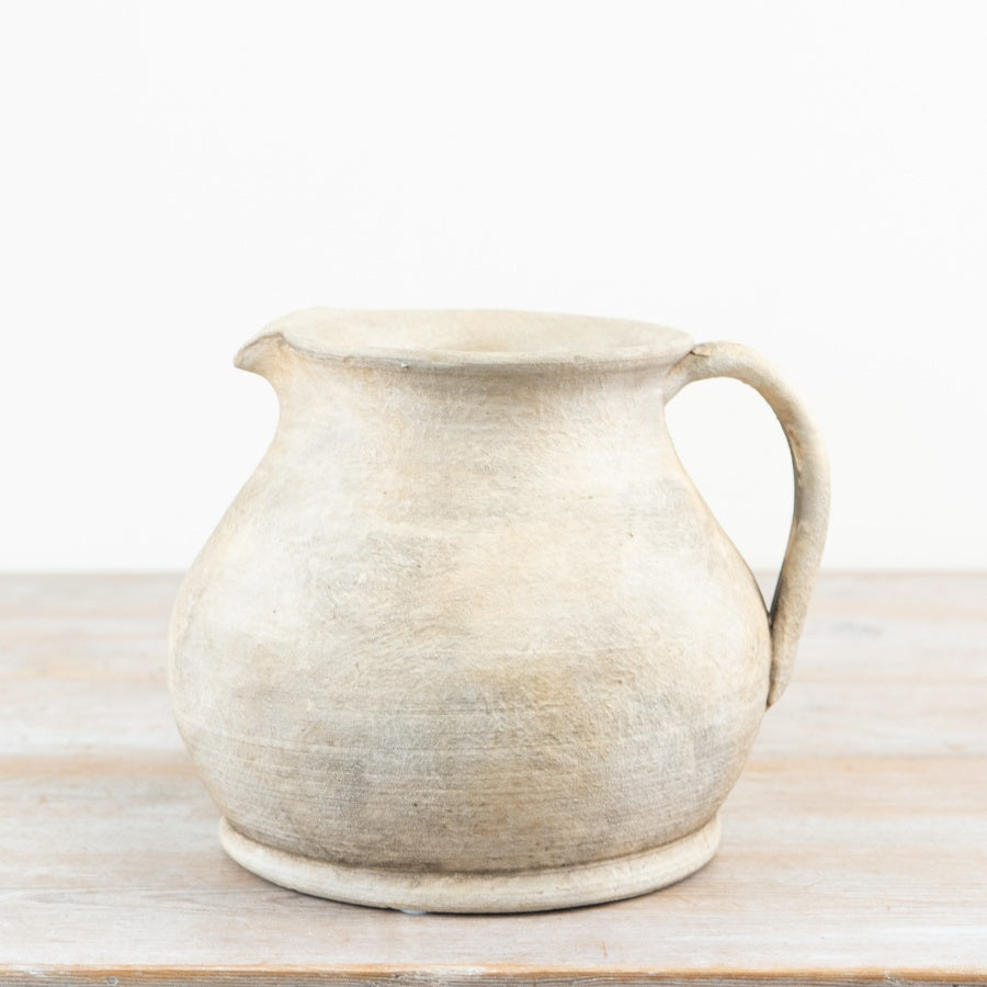 Terracotta Cici Jug Vase 21.5cm – Rustic Handmade Ceramic Jug, Natural Decorative Flower Vase for Home Styling