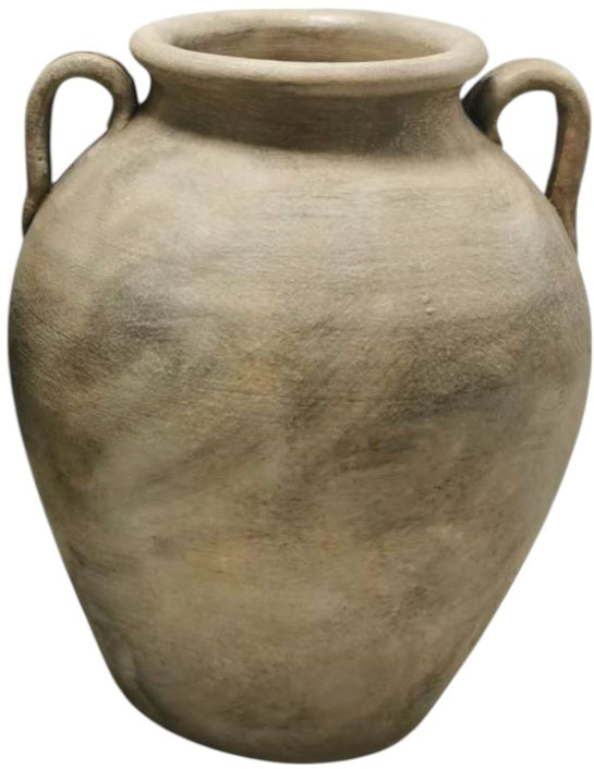 Gavi Vase with Handles 32cm – Large Rustic Ceramic Vase, Handmade Decorative Jug for Statement Home Styling