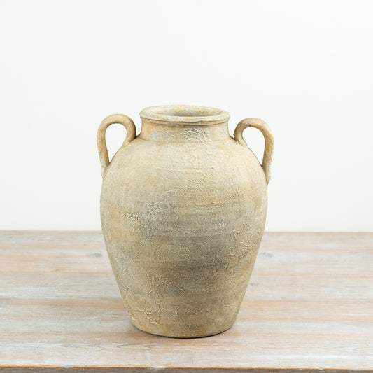 Gavi Vase with Handles 32cm – Large Rustic Ceramic Vase, Handmade Decorative Jug for Statement Home Styling