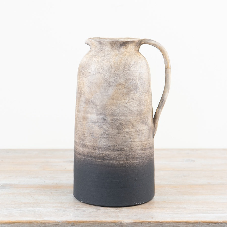 Tall Terracotta Oti Vase 32.5cm – Handmade Rustic Ceramic Jug Centrepiece, Large Statement Home Décor Vase
