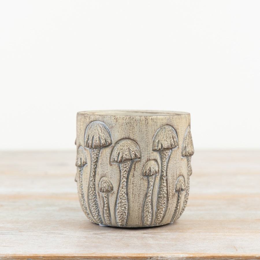 Toadstool Planter 10.5cm – Rustic Stone Mushroom Plant Pot, Indoor Herb & Succulent Holder for Woodland Home Decor