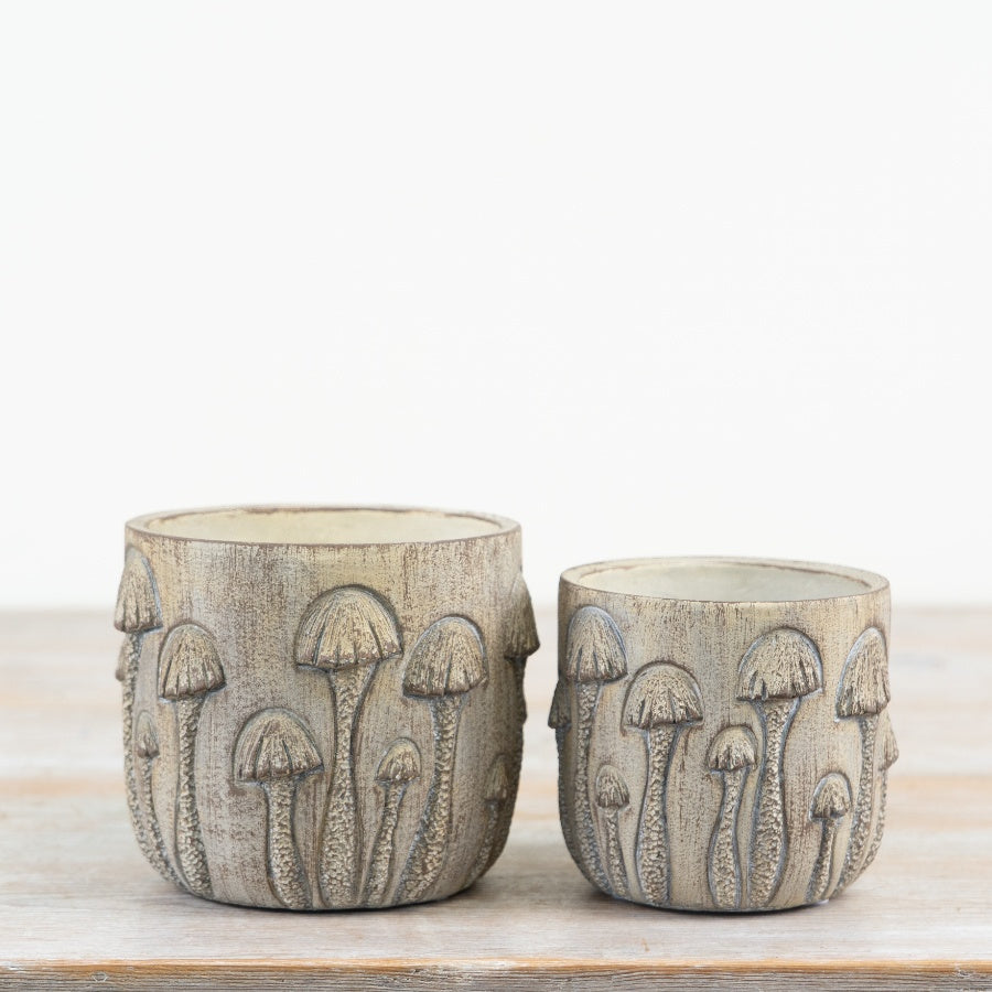 Toadstool Planter 10.5cm – Rustic Stone Mushroom Plant Pot, Indoor Herb & Succulent Holder for Woodland Home Decor