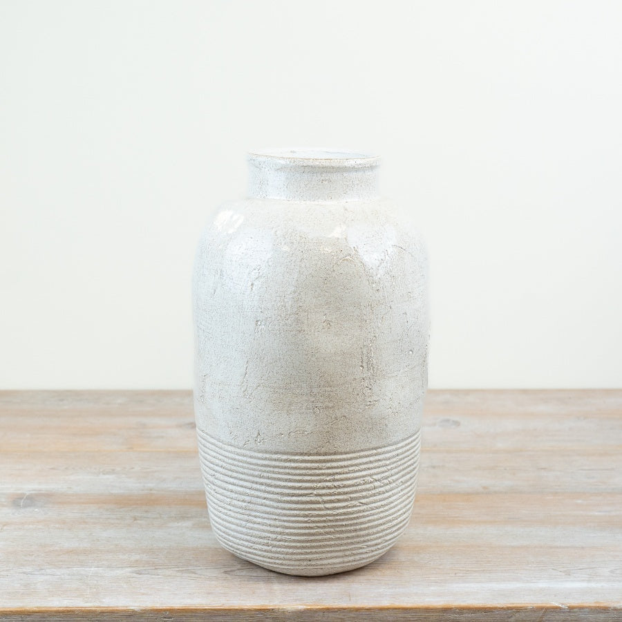 Lumen Vase – 37cm Handcrafted Ceramic Planter, Elegant Decorative Vase with Waterproof Seal