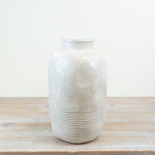 Lumen Vase – 37cm Handcrafted Ceramic Planter, Elegant Decorative Vase with Waterproof Seal