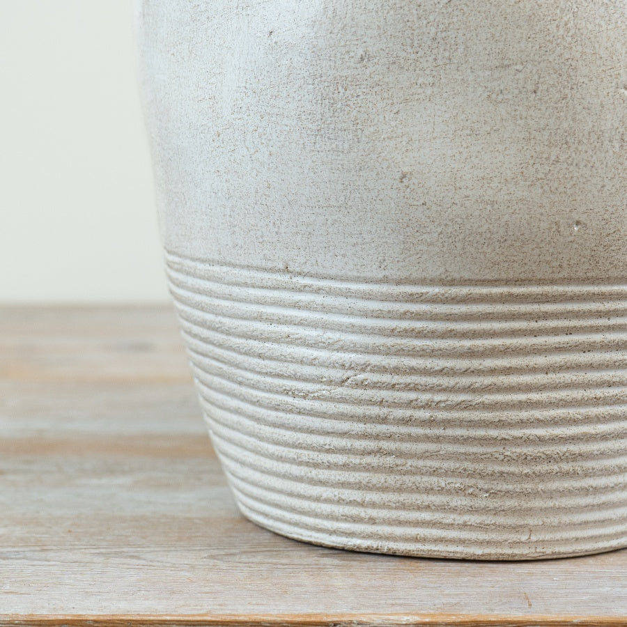 Large Lumen Vase – 33cm Handcrafted Ceramic Planter, Elegant Decorative Vase with Waterproof Seal