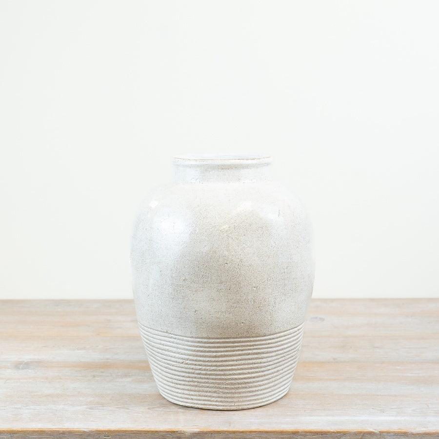 Large Lumen Vase – 33cm Handcrafted Ceramic Planter, Elegant Decorative Vase with Waterproof Seal