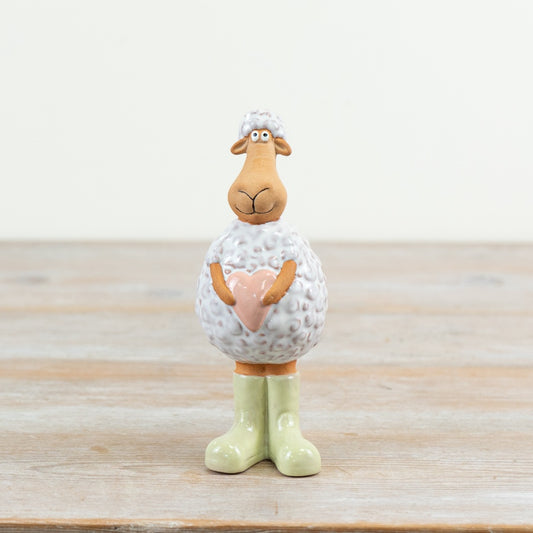 Sheep in Wellies Ornament 15.2cm – Spring Easter Sheep Figurine Décor