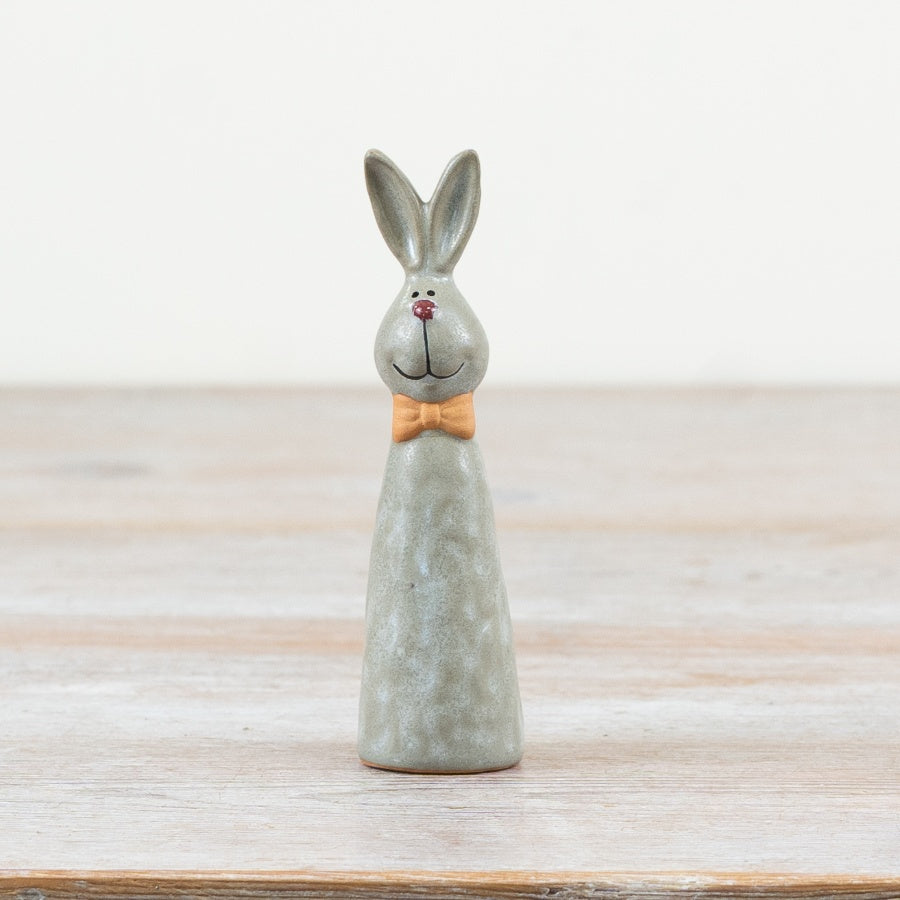 Rabbit with Bow Ornament, 11cm