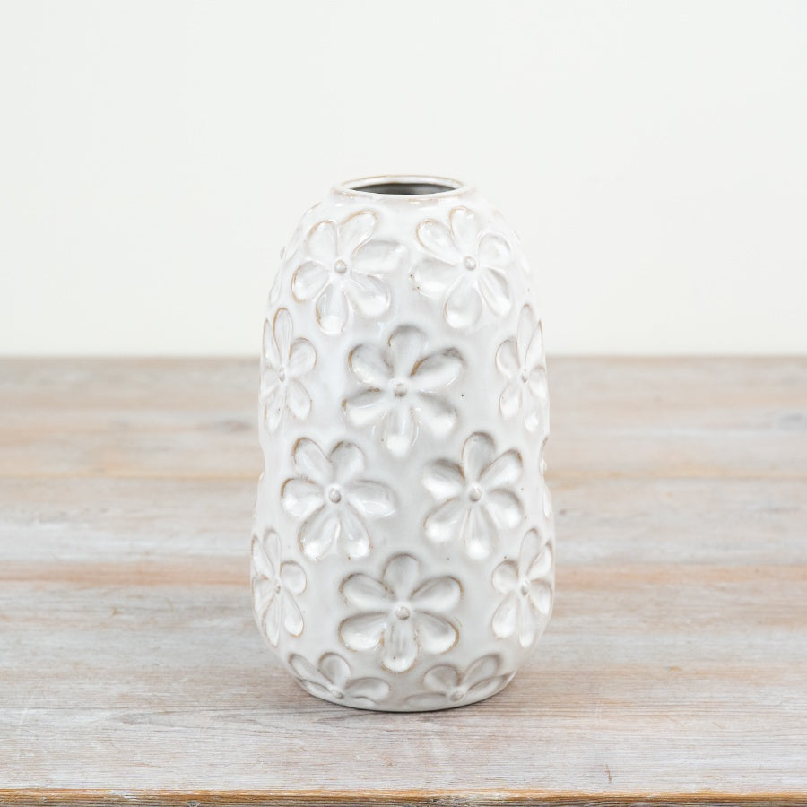Daisy Vase 20.8cm – Porcelain Flower Vase with Delicate Daisy Detail