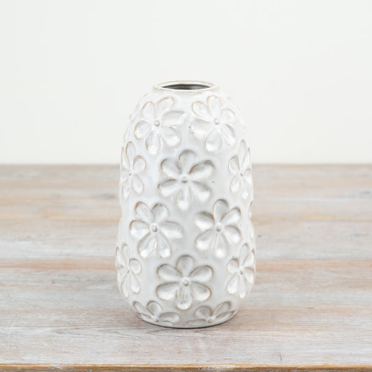 Daisy Vase 20.8cm – Porcelain Flower Vase with Delicate Daisy Detail