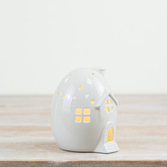Light Up Egg House 14cm – LED Glowing Egg-Shaped Ornament for Seasonal Décor