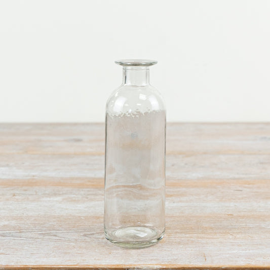 Tall Clear Glass Vase 16.5cm – Elegant Decorative Vase for Flowers & Home Décor
