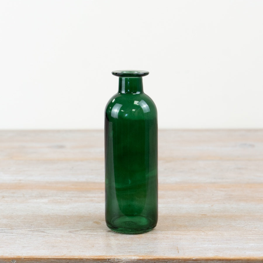 Tall Green Vase 16.5cm – Elegant Decorative Glass Vase for Flowers & Home Décor