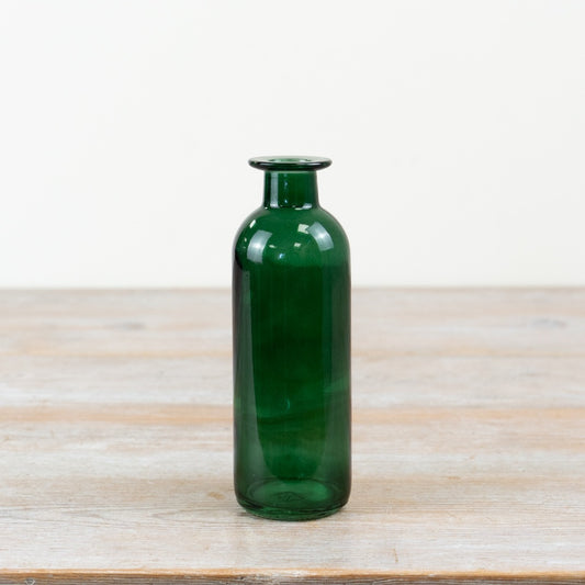 Tall Green Vase 16.5cm – Elegant Decorative Glass Vase for Flowers & Home Décor