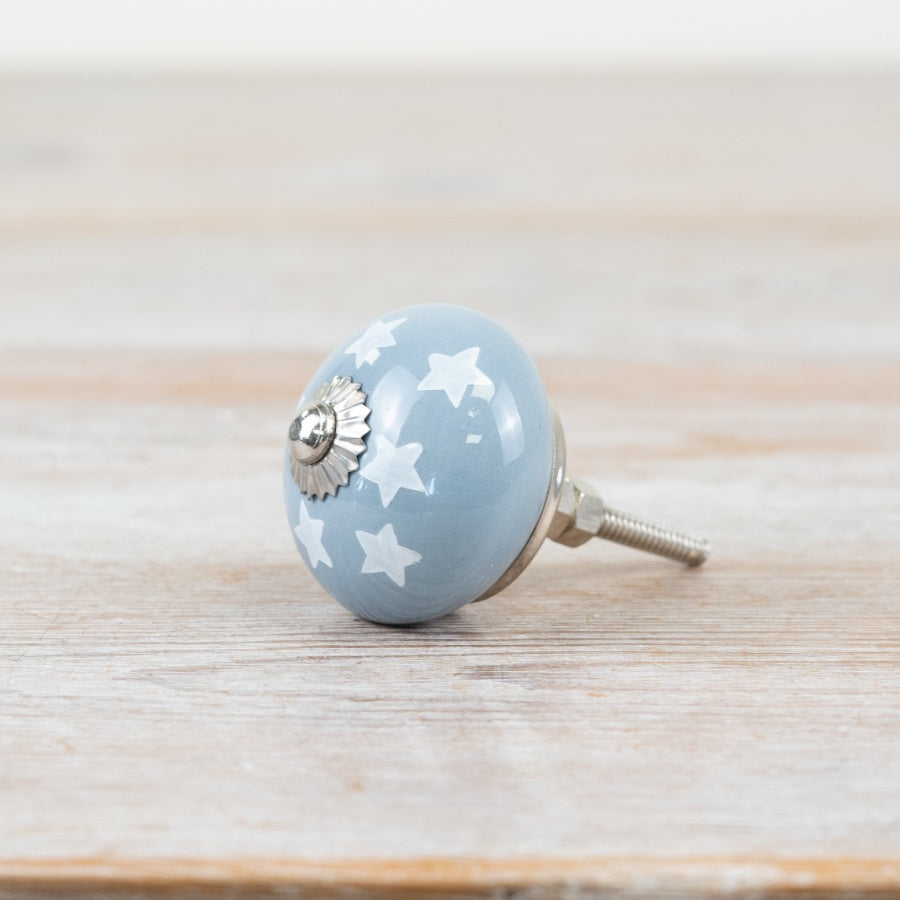 Silver Star Knobs, 4cm x 7cm