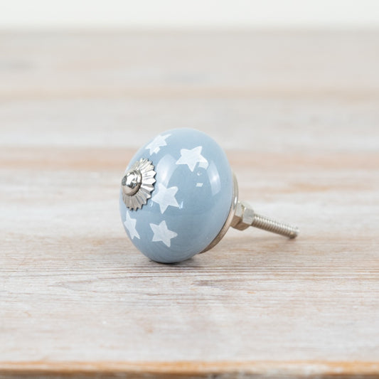 Silver Star Knobs, 4cm x 7cm