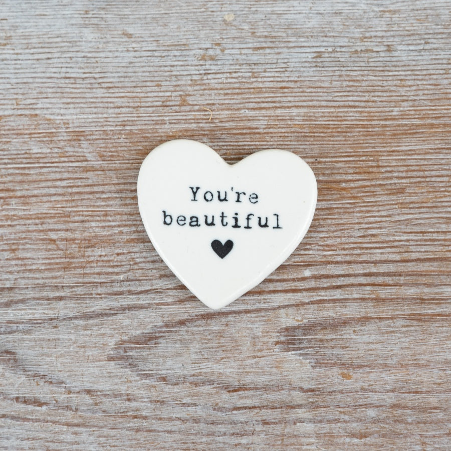 Youre Beautiful Pocket Token 4.5cm – Sentimental Keepsake Gift Small Inspirational Love Token