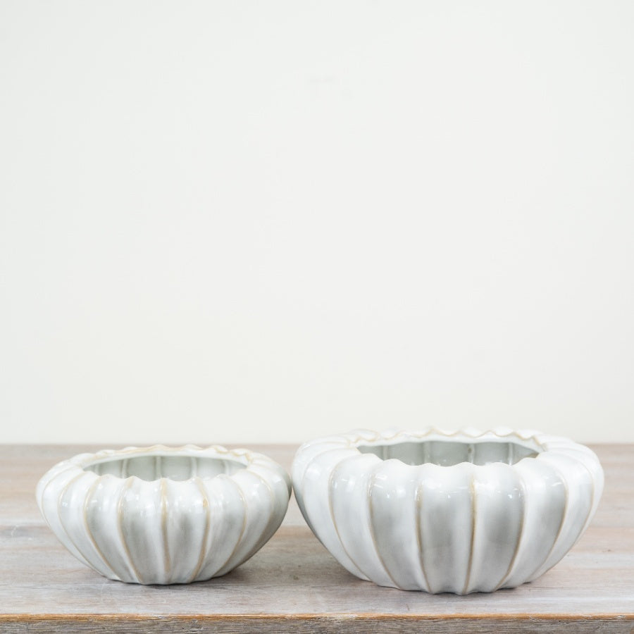 Mika Rustic Ceramic Pot 20cm – Stylish Decorative Planter with Glossy Finish