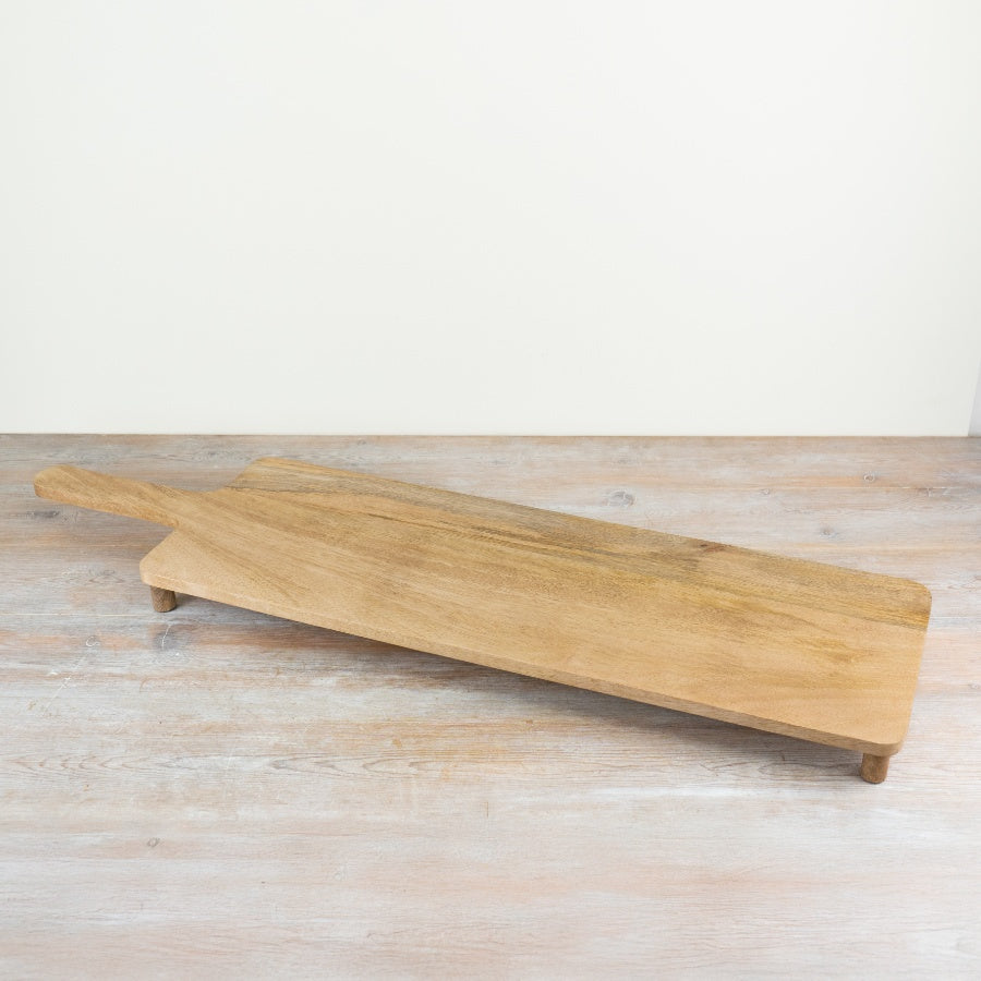 Extra Large Wooden Chopping Board 95cm – Rustic Kitchen Prep Board, Long Serving Platter for Food & Display