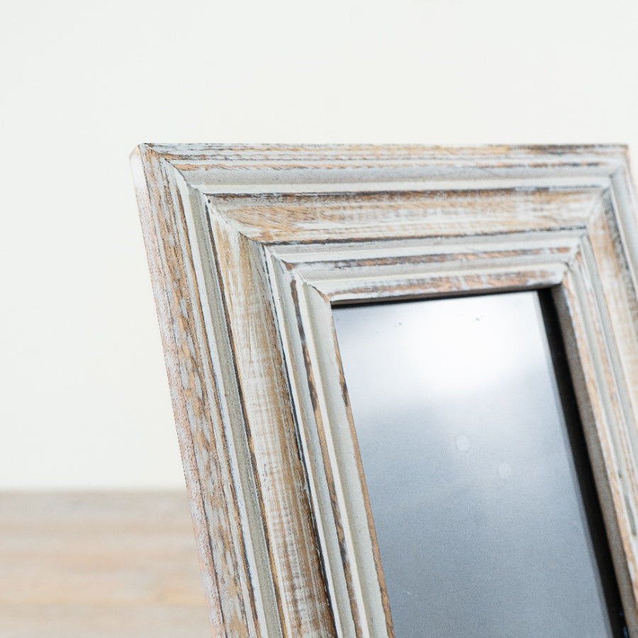 5x7 Rustic Wooden Photo Frame 29.5cm – Distressed Wood Picture Frame, Farmhouse Home Decor for Shelf & Table Display