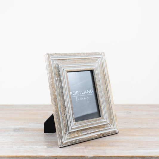 5x7 Rustic Wooden Photo Frame 29.5cm – Distressed Wood Picture Frame, Farmhouse Home Decor for Shelf & Table Display
