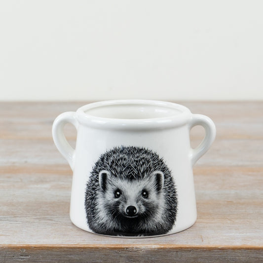Item # 78084 This beautiful Hedgehog design pot adds a touch of charm and character to any home, making it a must-have for any plant lover.   Sold in multiples of 6, priced individually   Size: 15cm x 11.8cm x 10.3cm
