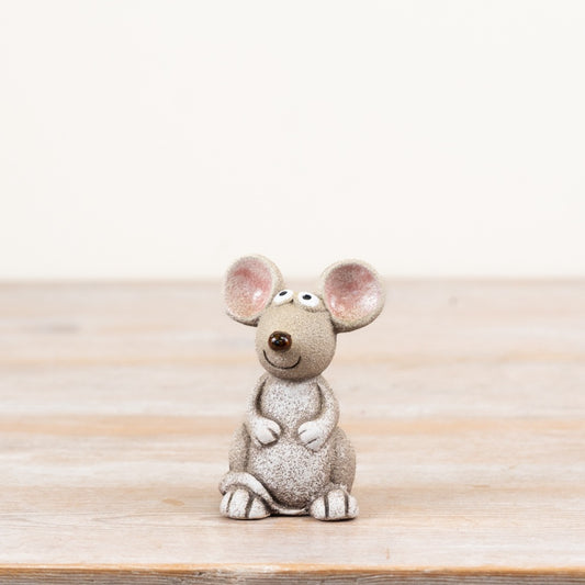 Mouse Figurine 7.2cm – Cute Animal Ornament, Whimsical Home Decor Accent for Shelf, Desk or Table Styling