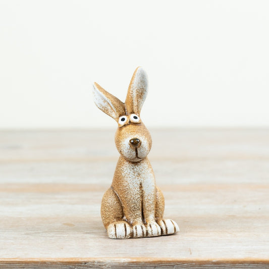 Sitting Rabbit Ornament 11.3cm – Cute Bunny Figurine, Small Easter Decor for Shelf, Table & Home Styling