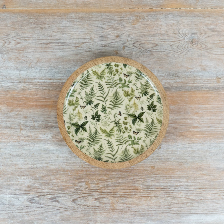 Fern Botanical Decorative Plate 20cm – Green Leaf Display Plate, Nature-Inspired Home Decor for Wall or Table Styling