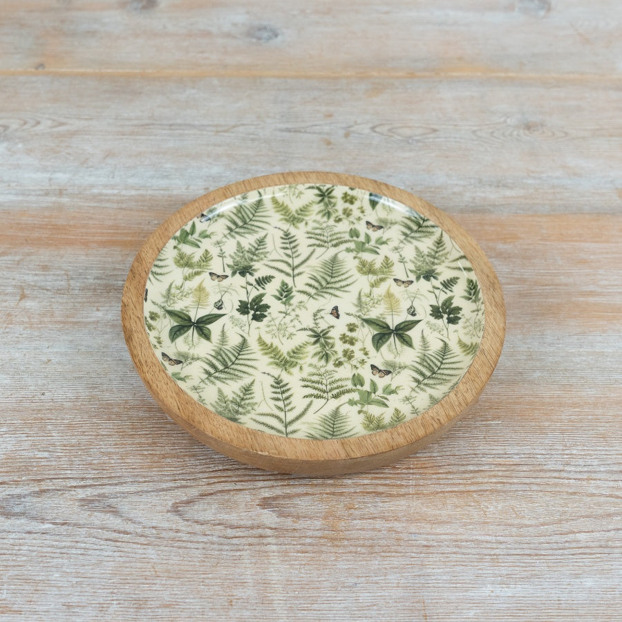 Fern Botanical Decorative Plate 20cm – Green Leaf Display Plate, Nature-Inspired Home Decor for Wall or Table Styling