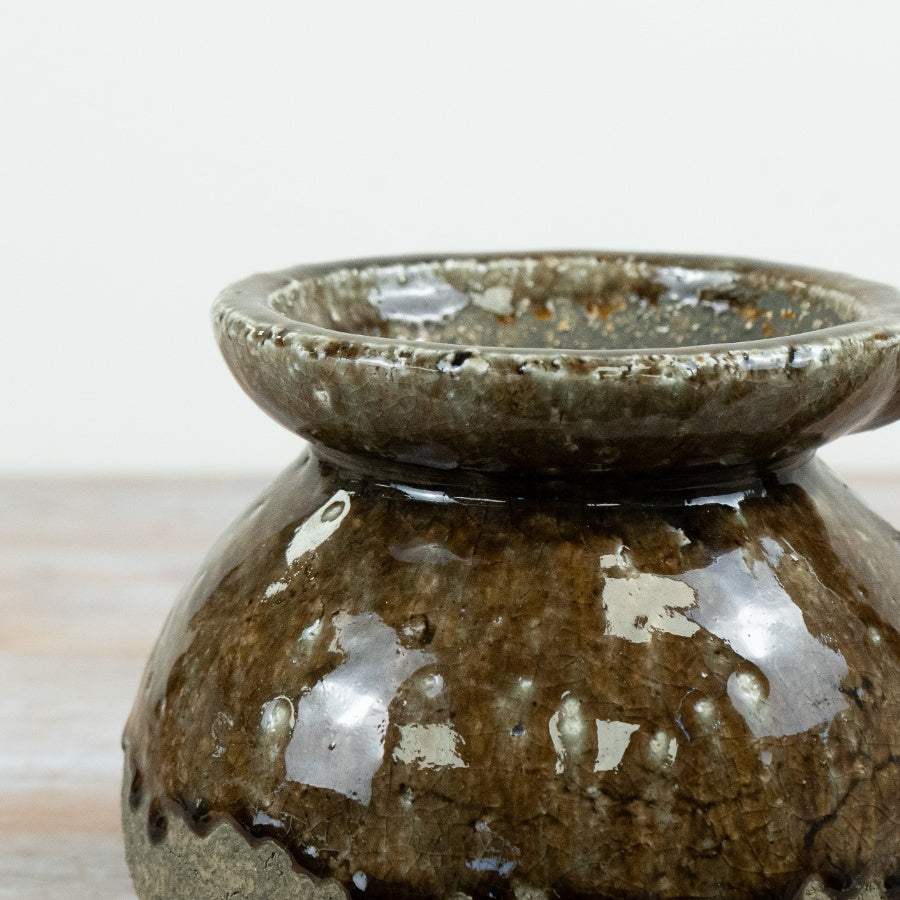 Agnes Stoneware Jug Reactive Glaze Ceramic Jug Rustic Decorative Vase Farmhouse Home Décor 25cm