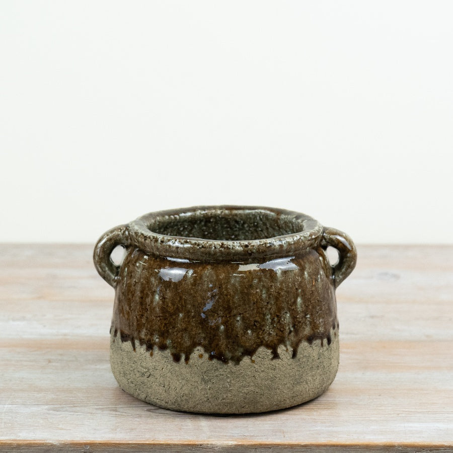 Agnes Stoneware Pot Reactive Glaze Planter Rustic Ceramic Plant Pot Home Décor 23cm