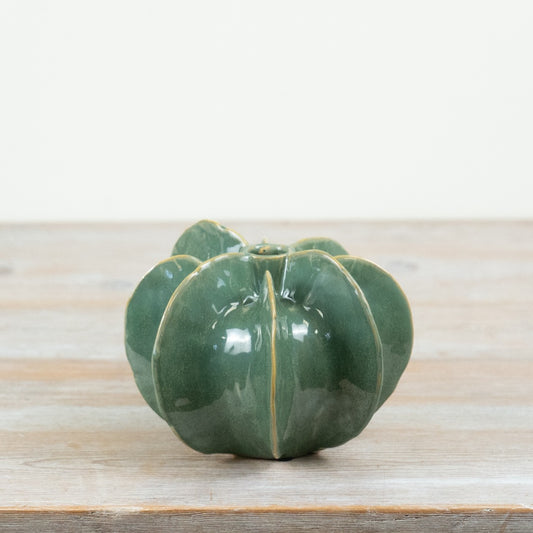 Green Vessel Vase Gloss Glazed Decorative Flower Vase Botanical Home Décor Accent Piece 15.5cm