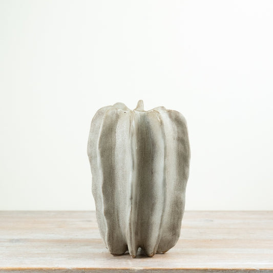 Sculptural Stoneware Vase Organic Stoneware Vase Neutral Decorative Vase Contemporary Home Décor 15cm Item #79251